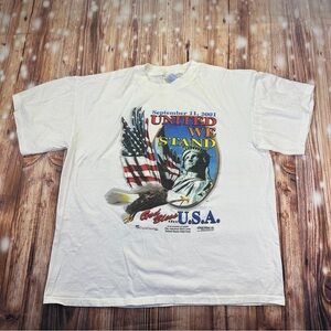 Vintage United We Stand  9/11 Memorial Men's Graphic T-Shirt  Size XL